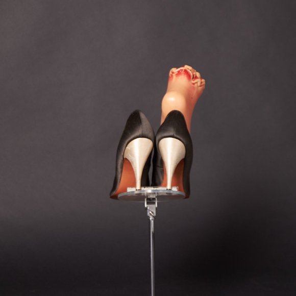 1960s Black and White Satin Heels Pumps - Picture 1 of 9